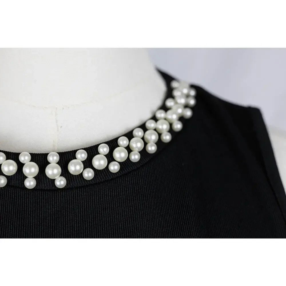 Shein Size M Top Beaded Sleeveless Black - Picture 4 of 6